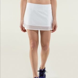White Lululemon Hotty Hot Skirt
